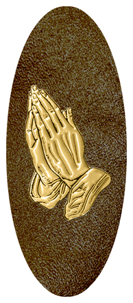 Gold Praying Hands Shimmer Brown